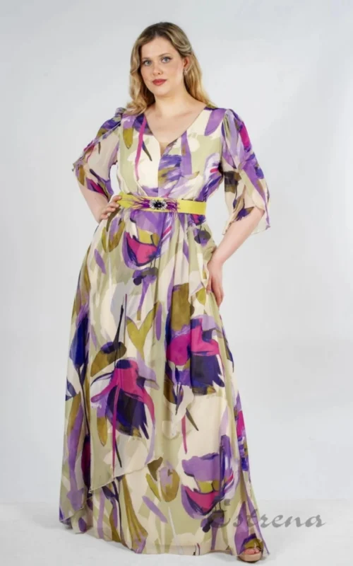 Vestido largo estampado