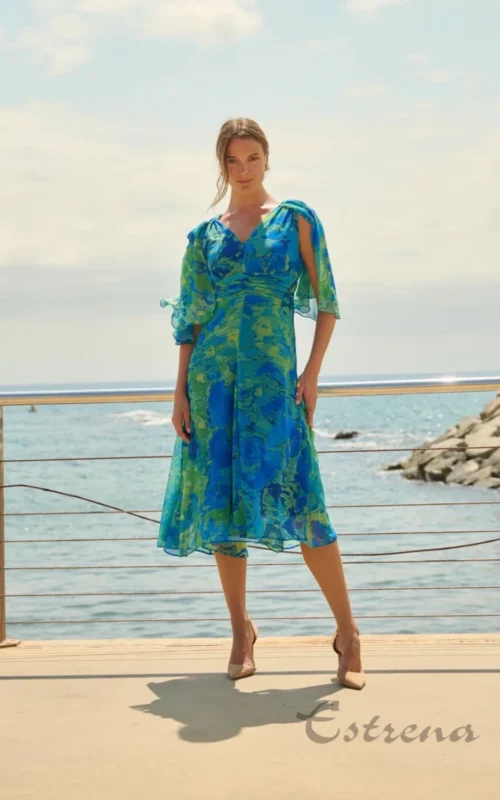 Vestido midi estampado
