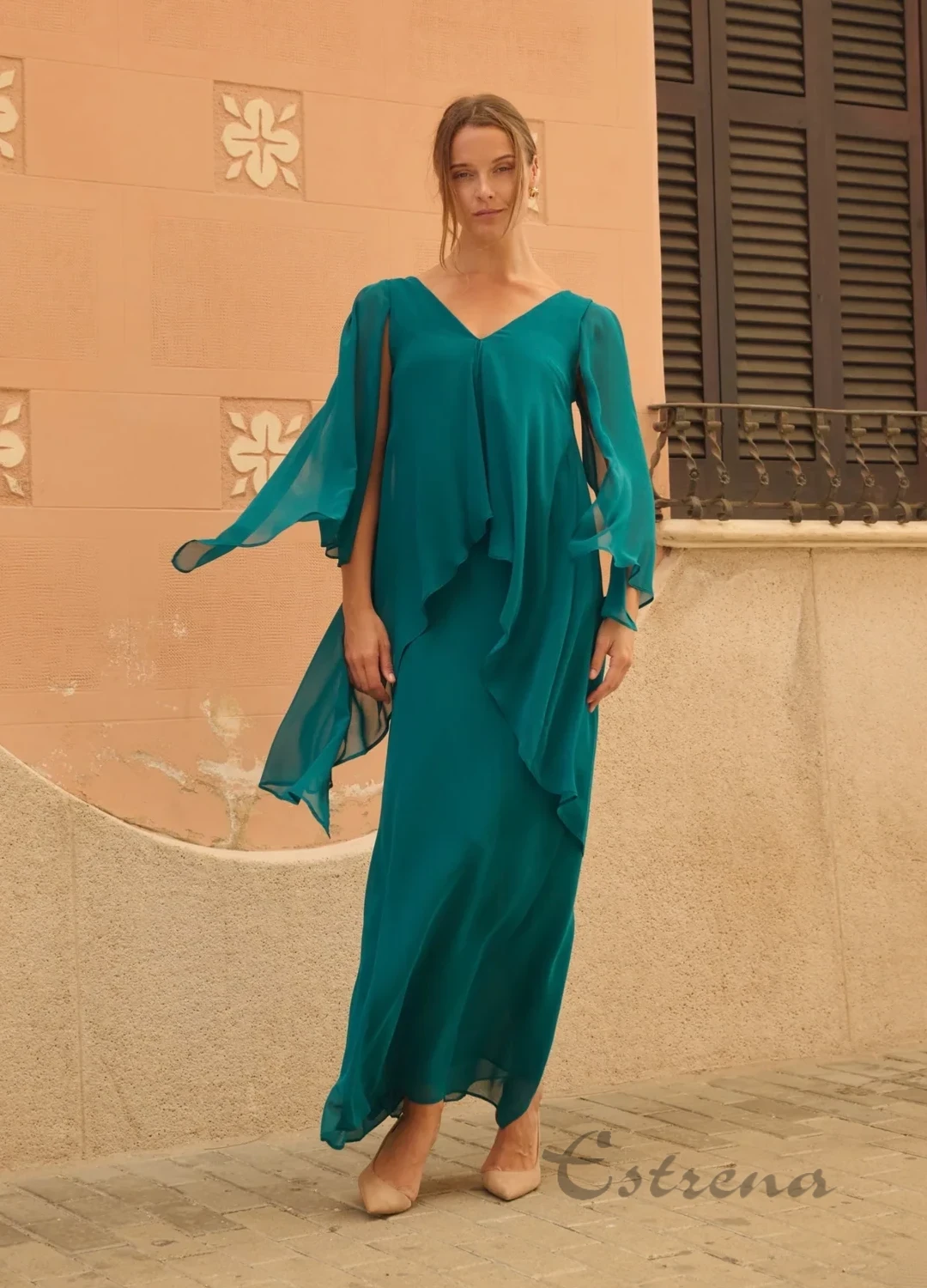 Vestido largo de ceremonia
