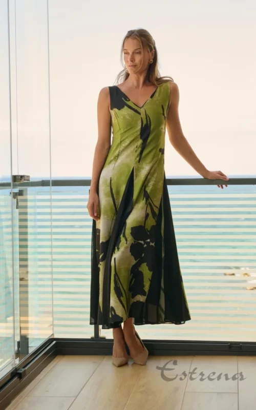 Vestido largo estampado