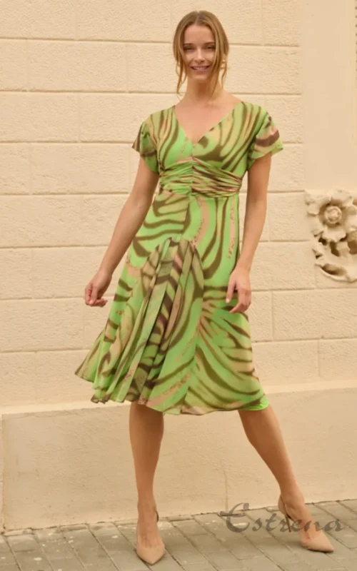 Vestido midi estampado