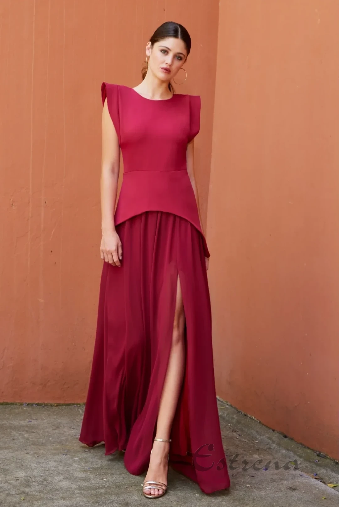 Vestido largo liso