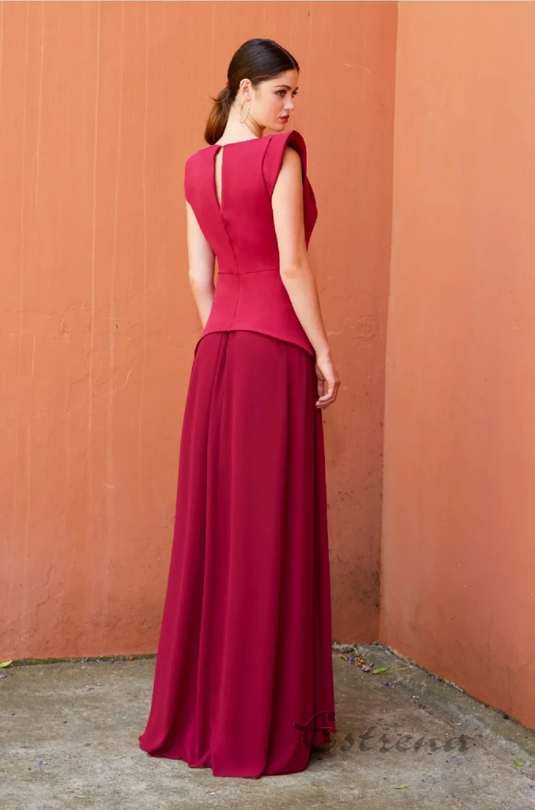 Vestido largo liso - Imagen 2