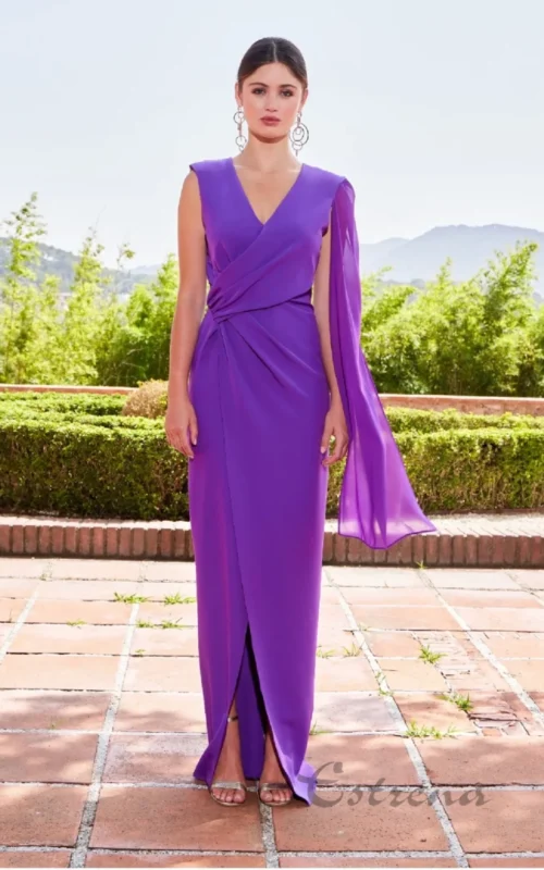 Vestido largo liso
