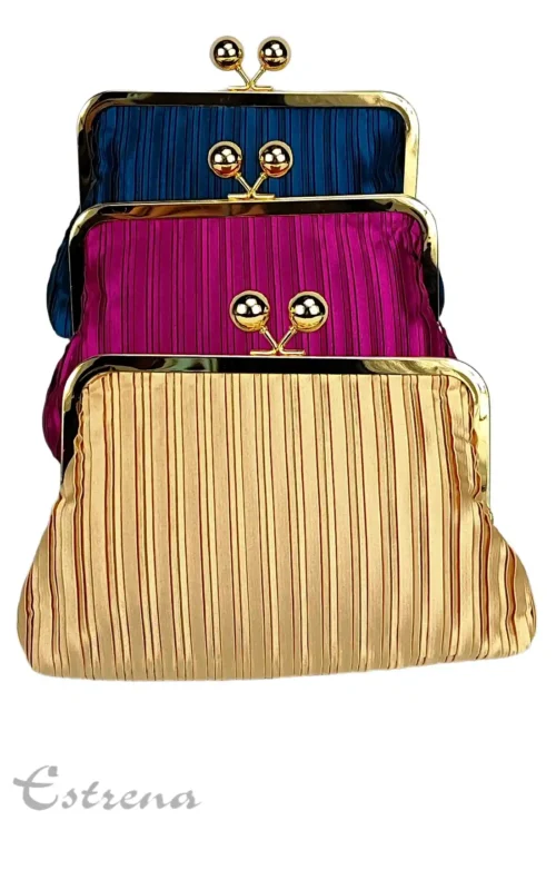 Bolso fiesta tejido plisado