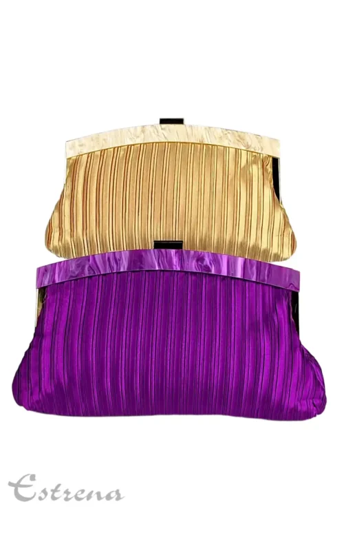 Bolsos fiesta tejido plisado