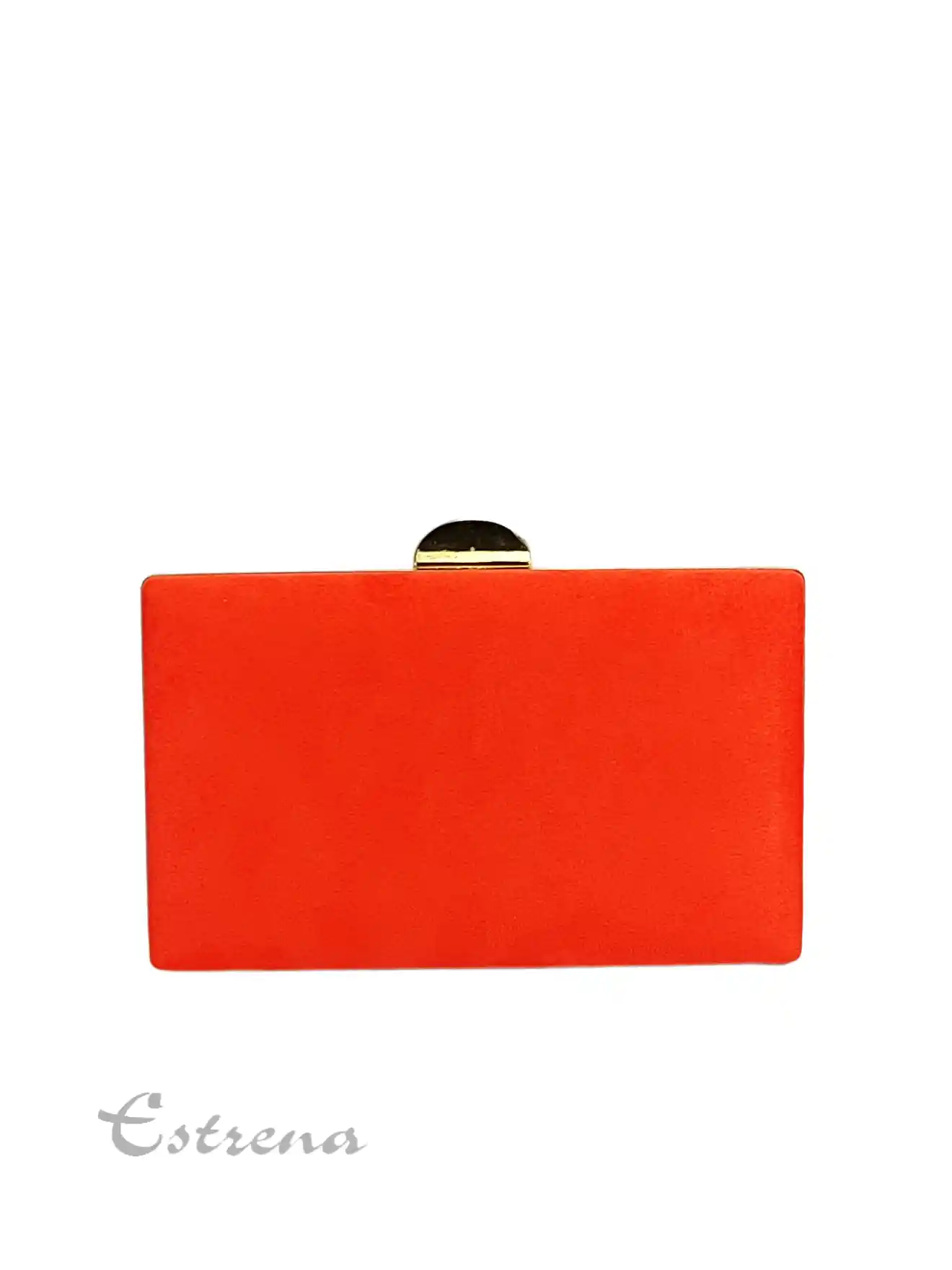 Bolso clutch en color rojo y oro