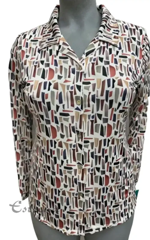 Blusa de punto estampada