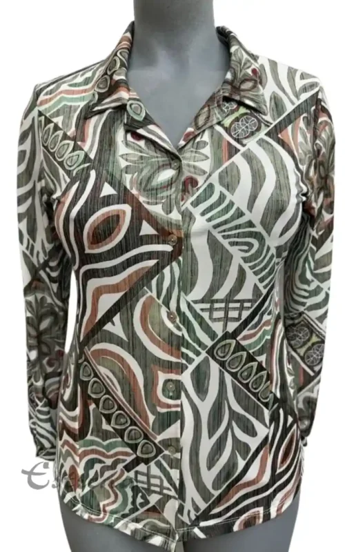 Blusa de punto estampada