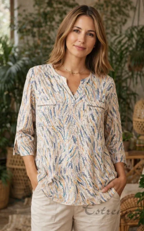 camiseta estampada con bolsillos
