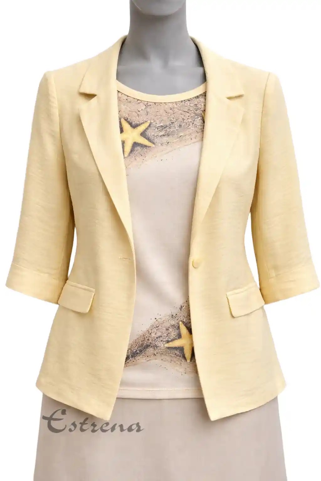 Chaqueta lisa manga 3/4 - Imagen 2