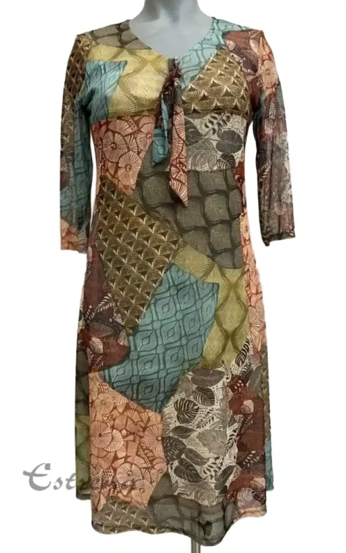 Vestido de tul estampado