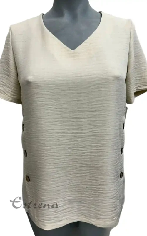 Blusa con botones laterales