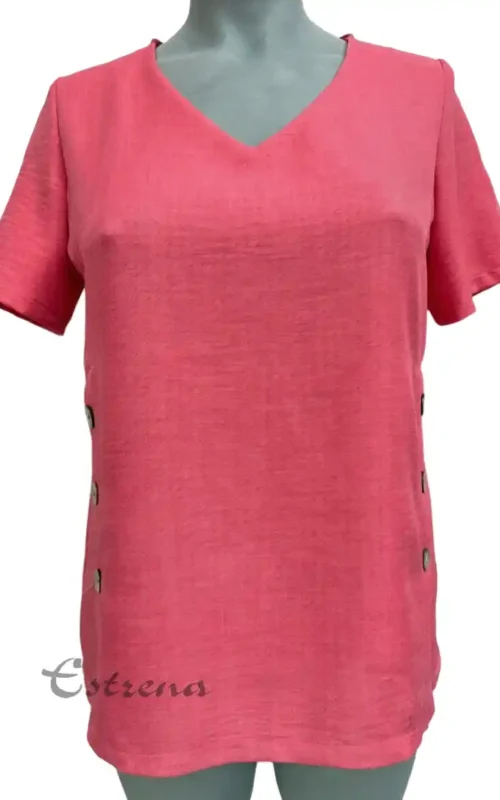 Blusa con botones laterales