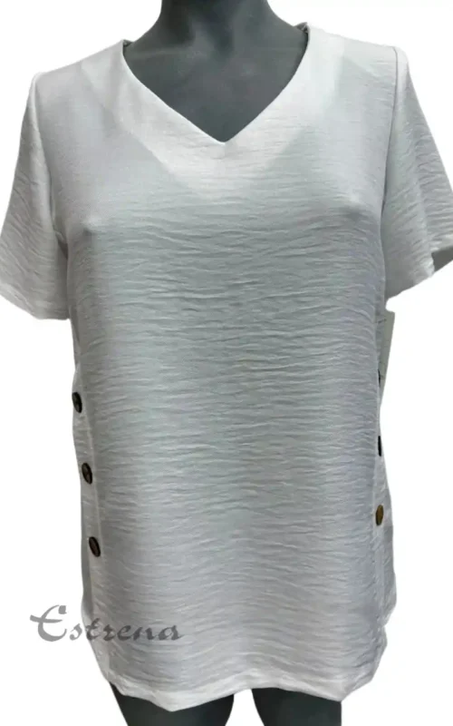 Blusa con botones laterales