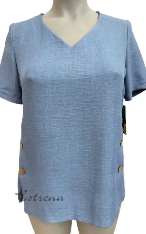 Blusa con botones laterales