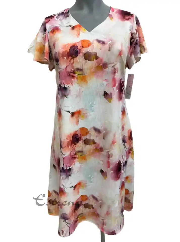 Vestido evase estampado