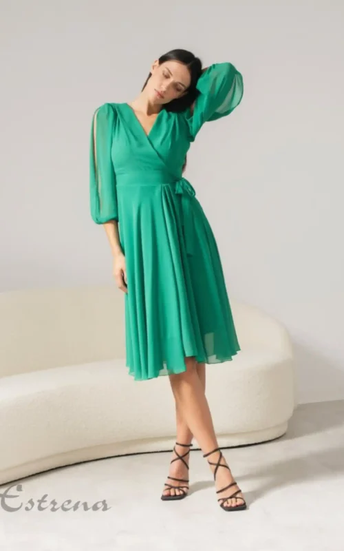 Vestido midi gasa