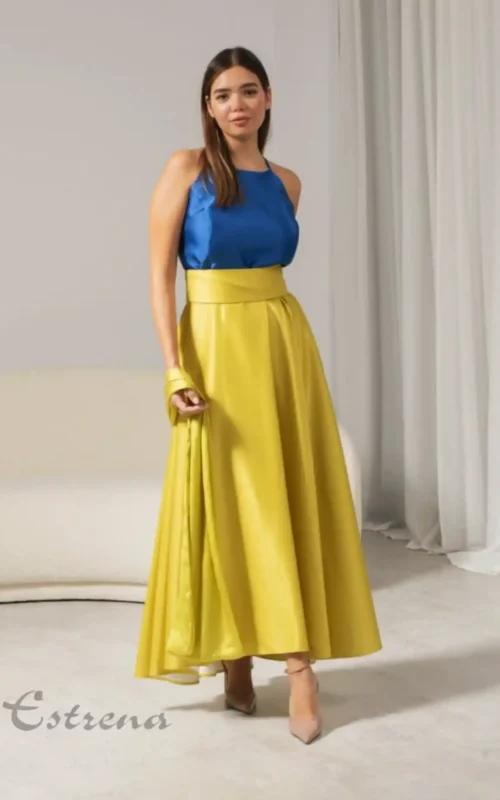 Conjunto top maxifalda