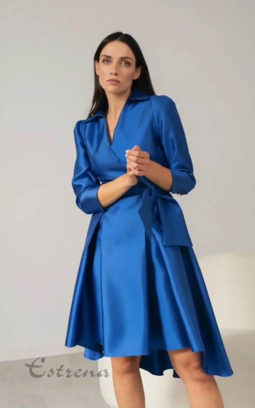vestido midi cruzado